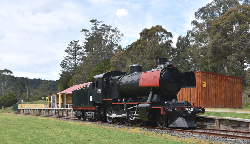 The J class locomotive at the Noojee Heritage Centre
